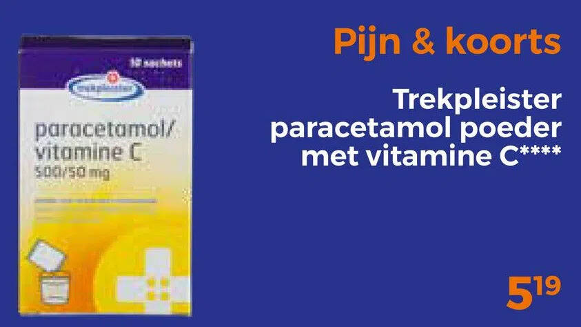 Trekpleister paracetamol poeder met vitamine c**** aanbieding bij