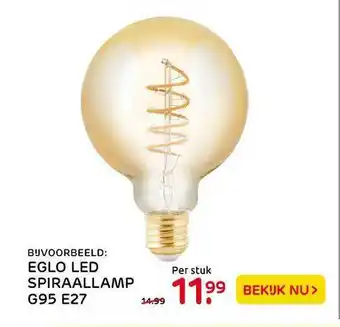 Praxis Eglo Led Spiraallamp G95 E27 aanbieding