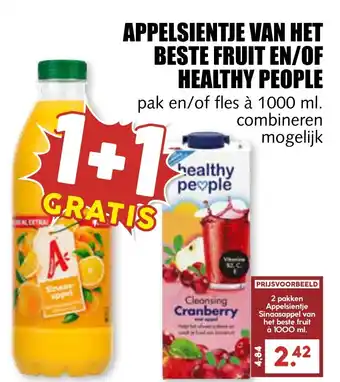 MCD Supermarkt Appelsientje van het beste fruit en/of healthy people aanbieding