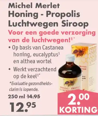 Gezond & Wel Michel merlet honing - propolis luchtwegen siroop aanbieding