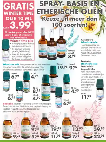 Gezond & Wel Spray-basis en etherische oliën aanbieding