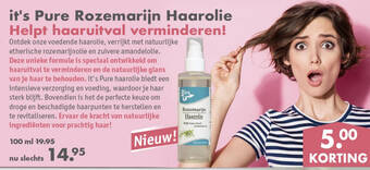 Gezond & Wel It's pure rozemarijn haarolie aanbieding