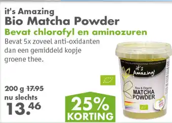 Gezond & Wel It's amazing bio matcha powder aanbieding
