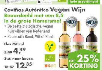Gezond & Wel Coviñas auténtico vegan wijn aanbieding