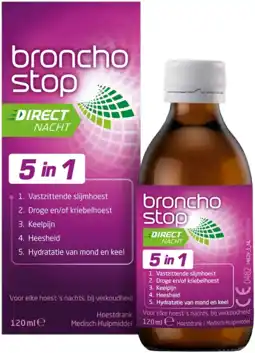 De Online Drogist Bronchostop hoestdrank direct nacht 120ml aanbieding