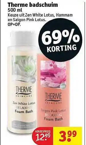 Kruidvat Therme badschurim 500ml aanbieding