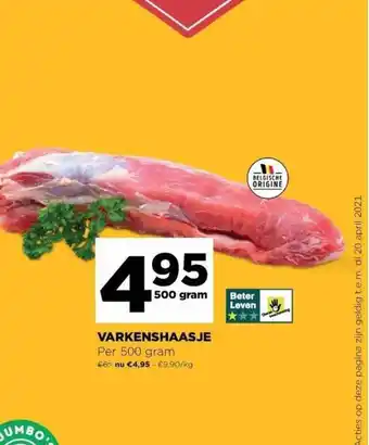 Jumbo Varkenshaasje 500 gram aanbieding