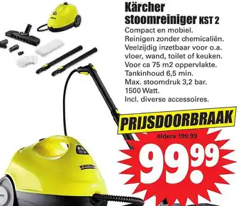 Dirk Karcher stoomreiniger KST2 aanbieding