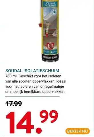 Kluswijs SOUDAL ISOLATIESCHUIM aanbieding