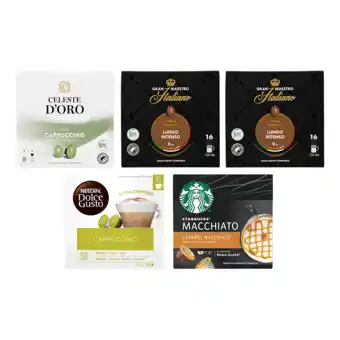 Koffievoordeel.nl Proefpakket dolce gusto compatible 'italiaanse koffie met melk' 75 kopjes aanbieding