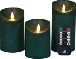 Intratuin Anna's collection led stompkaars rustiek groen d 7,5 h 10 / 12,5 / 15 cm 3 stuks aanbieding