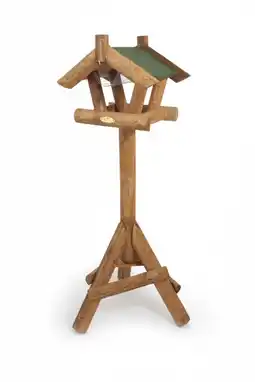 Welkoop Vogelbescherming voederhuis op paal - met pindakaashouder - 124x50x40 cm aanbieding