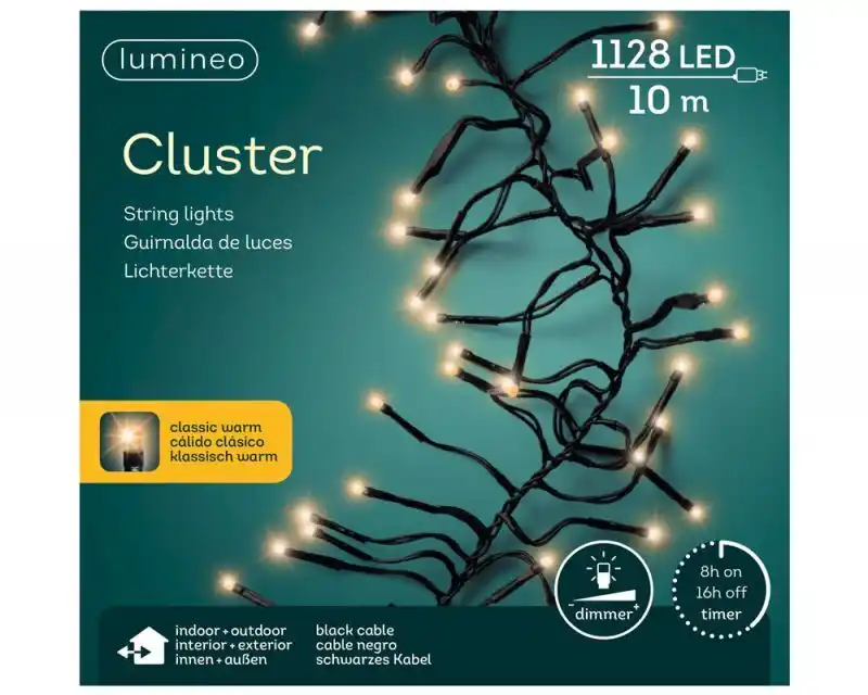 Lumineo clusterverlichting kerstverlichting 1120 lampjes klassiek