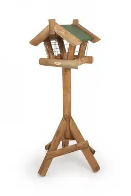 Welkoop Vogelbescherming voederhuis op paal met beschermkooi - 124x35x50cm aanbieding