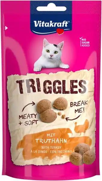 Welkoop Vitakraft triggles - kattensnack - kalkoen aanbieding