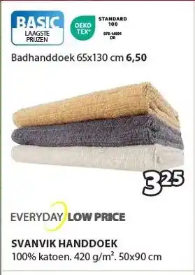 Jysk Everyday low price svanvik handdoek aanbieding