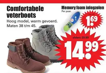 Dirk Comfortabele veterboots aanbieding