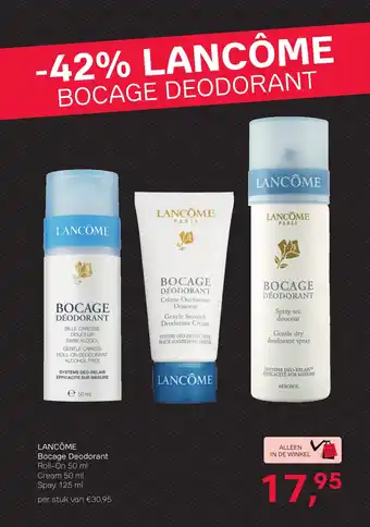 Pour Vous LANCÔME Bocage Deodorant aanbieding