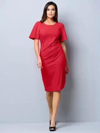 Klingel Jurk met plooitjes opzij alba moda rood aanbieding