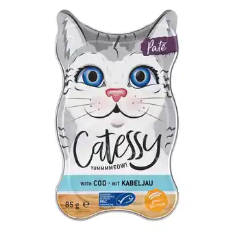 Zooplus 72x85g patéschaaltjes met kabeljauw catessy kattenvoer aanbieding