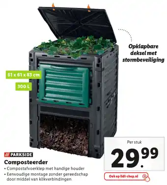 Lidl Parkside Composteerder 61*61*83 cm 300L aanbieding