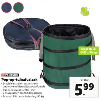 Lidl Parkside Pop-up-tuinafvalzak 85L aanbieding