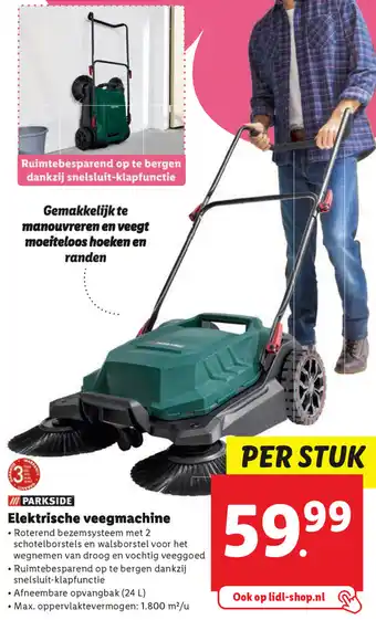 Lidl Parkside Elektrische veegmachine aanbieding