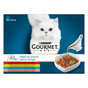 Dekamarkt Gourmet kattenvoer perle sauce delight aanbieding
