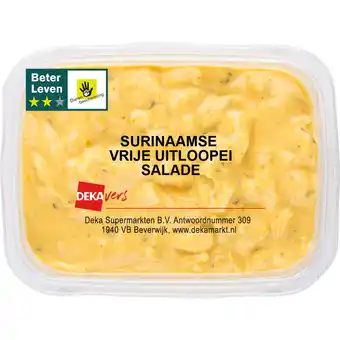 Dekamarkt Dekavers salade surinaamse vrije uitloopei aanbieding