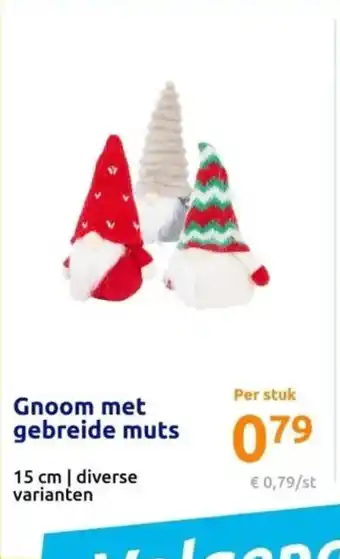 Action Gnoom met gebreide muts aanbieding