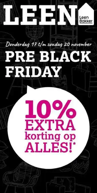 Leen Bakker PRE BLACK FRIDAY aanbieding