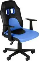 Bol.com Clp fun - bureaustoel - junior zwart/blauw aanbieding