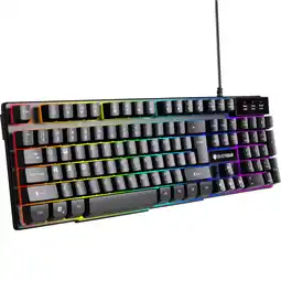 Bol.com Silvergear gaming toetsenbord - game keyboard - qwerty met led - zwart aanbieding