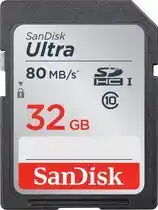 Bol.com Sandisk ultra sdhc kaart 32gb - 80mb/s - class10 aanbieding