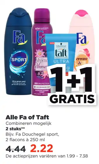 PLUS Alle Fa of Taft aanbieding