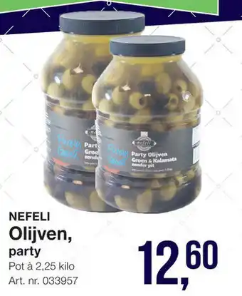 Bidfood Nefeli Olijven, party 2.25 kilo aanbieding