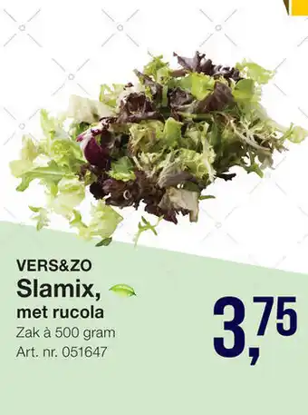 Bidfood Vers&zo Slamix, met rucola 500 gram aanbieding