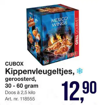 Bidfood Cubox Kippenvleugeltjes, geroosterd 30-60 gram aanbieding