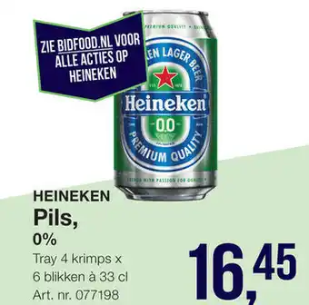 Bidfood Heineken Pils, 0% aanbieding