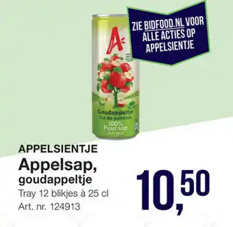 Bidfood Appelsientje Appelsap, goudappeltje aanbieding