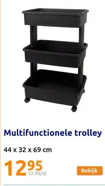 Action Multifunctionele trolley 44 x 32 x 69 cm aanbieding