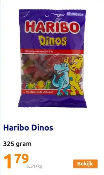 Action Haribo Dinos 325 gram aanbieding