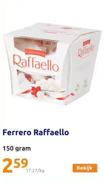 Action Ferrero Raffaello 150 gram aanbieding