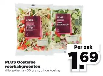 PLUS PLUS Oosterse roerbakgroenten 400 gram aanbieding