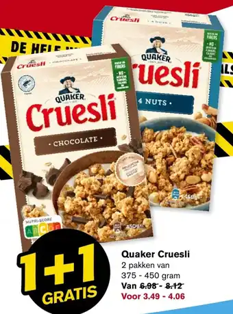 Hoogvliet Quaker Cruesli aanbieding