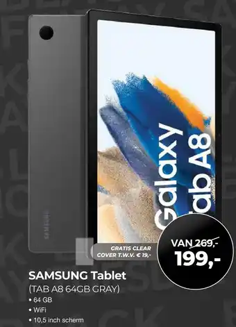 EP Beerepoot SAMSUNG Tablet (TAB A8 64GB GRAY) aanbieding