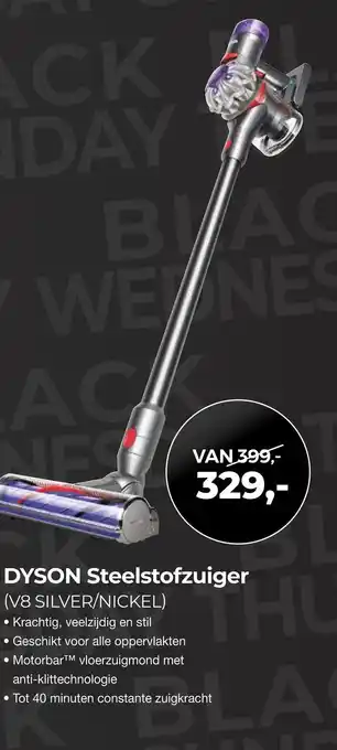 EP Beerepoot DYSON Steelstofzuiger (V8 SILVER/NICKEL) aanbieding