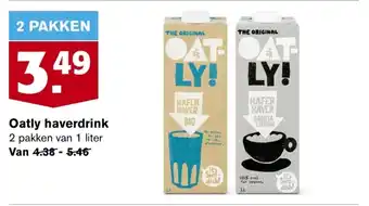 Hoogvliet Oatly haverdrink aanbieding