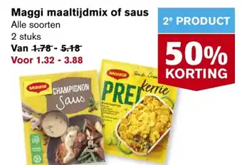 Hoogvliet Maggi maaltijdmix of saus aanbieding