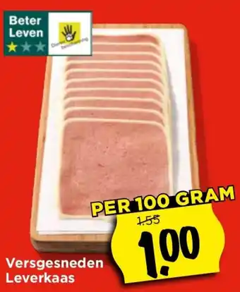 Vomar Voordeelmarkt Versgesneden Leverkaas 100g aanbieding